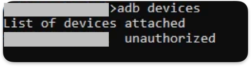 ADB Devices 결과